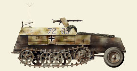 Gernam Half-track armoured radio recce vehicle Sd.Kfz.250/3.